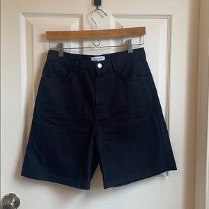 & Other Stories Black Bermuda Shorts